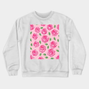 pink rose Crewneck Sweatshirt